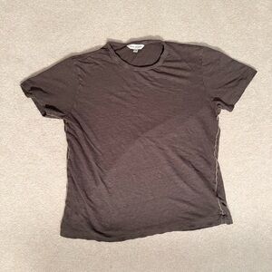 Club Monaco Dark Brown Gray Short Sleeve Tee